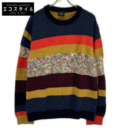 PaulSmith ポールスミス マルチカラー ウール マウンテンロード モチーフ ボーダーニット トップス