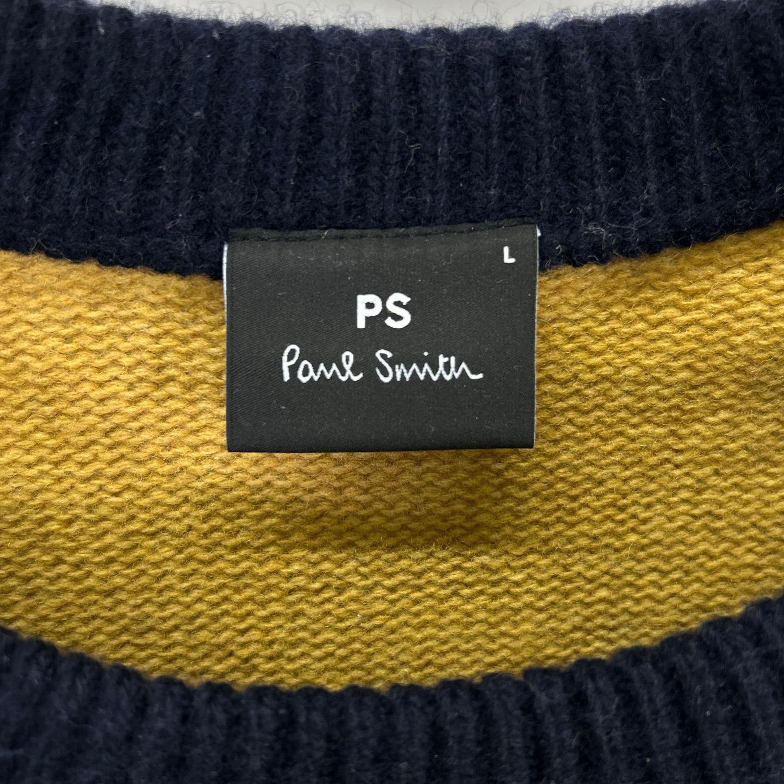 PaulSmith ポールスミス マルチカラー ウール マウンテンロード モチーフ ボーダーニット トップス