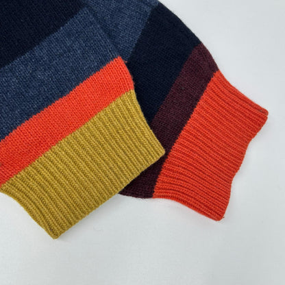 PaulSmith ポールスミス マルチカラー ウール マウンテンロード モチーフ ボーダーニット トップス