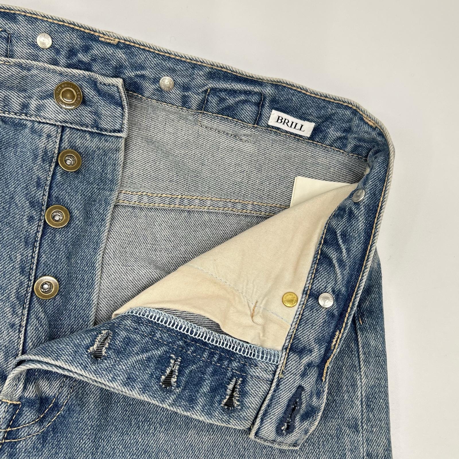 BRILL ブリル BR235002ER インディゴ シンチバック ボタンブライ 13.2 oz 5ポケットデニムパンツ ボトムス