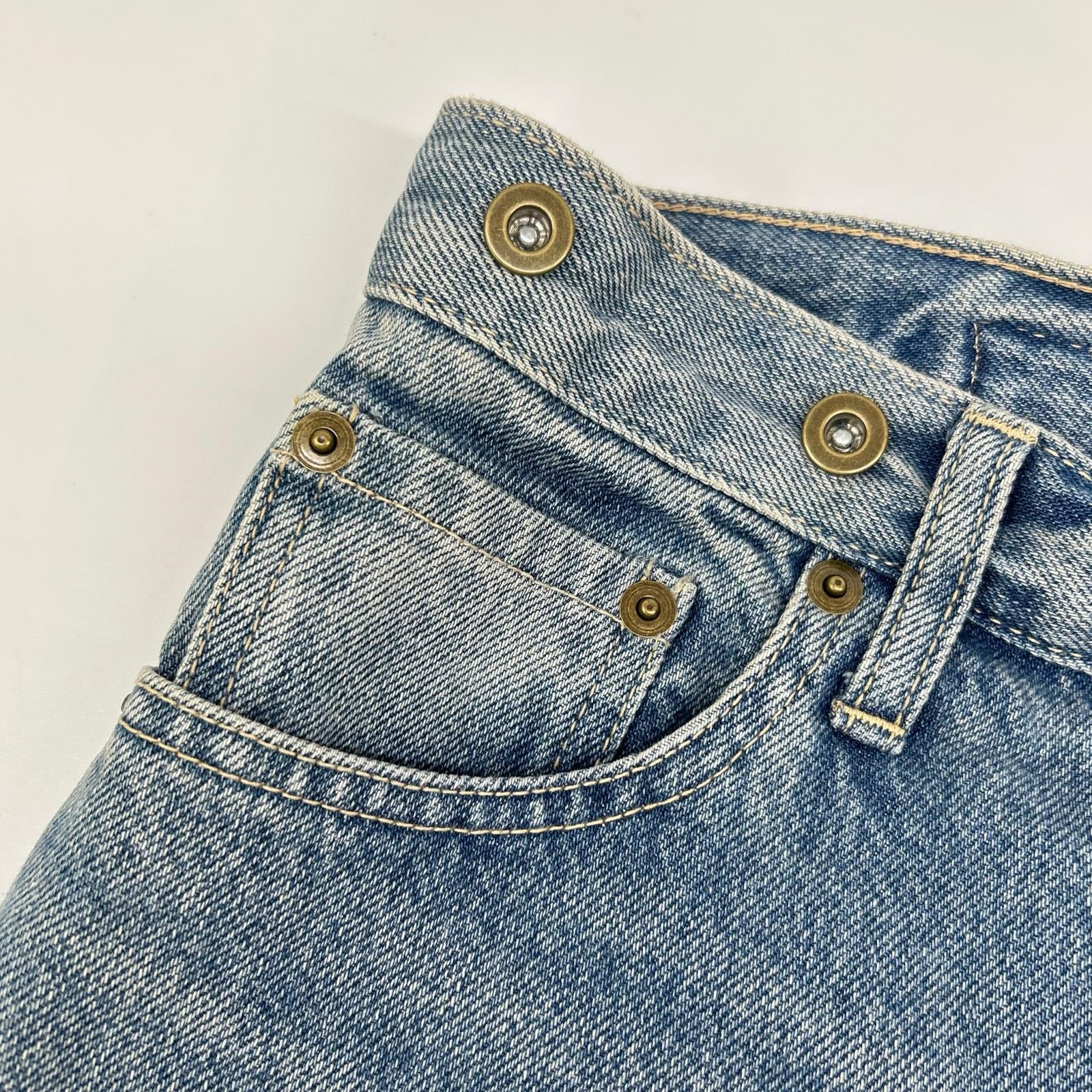 BRILL ブリル BR235002ER インディゴ シンチバック ボタンブライ 13.2 oz 5ポケットデニムパンツ ボトムス
