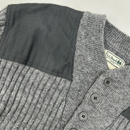 L.L.Bean エルエルビーン 228198 グレー ウール ヘンリーネック コマンドセーター トップス