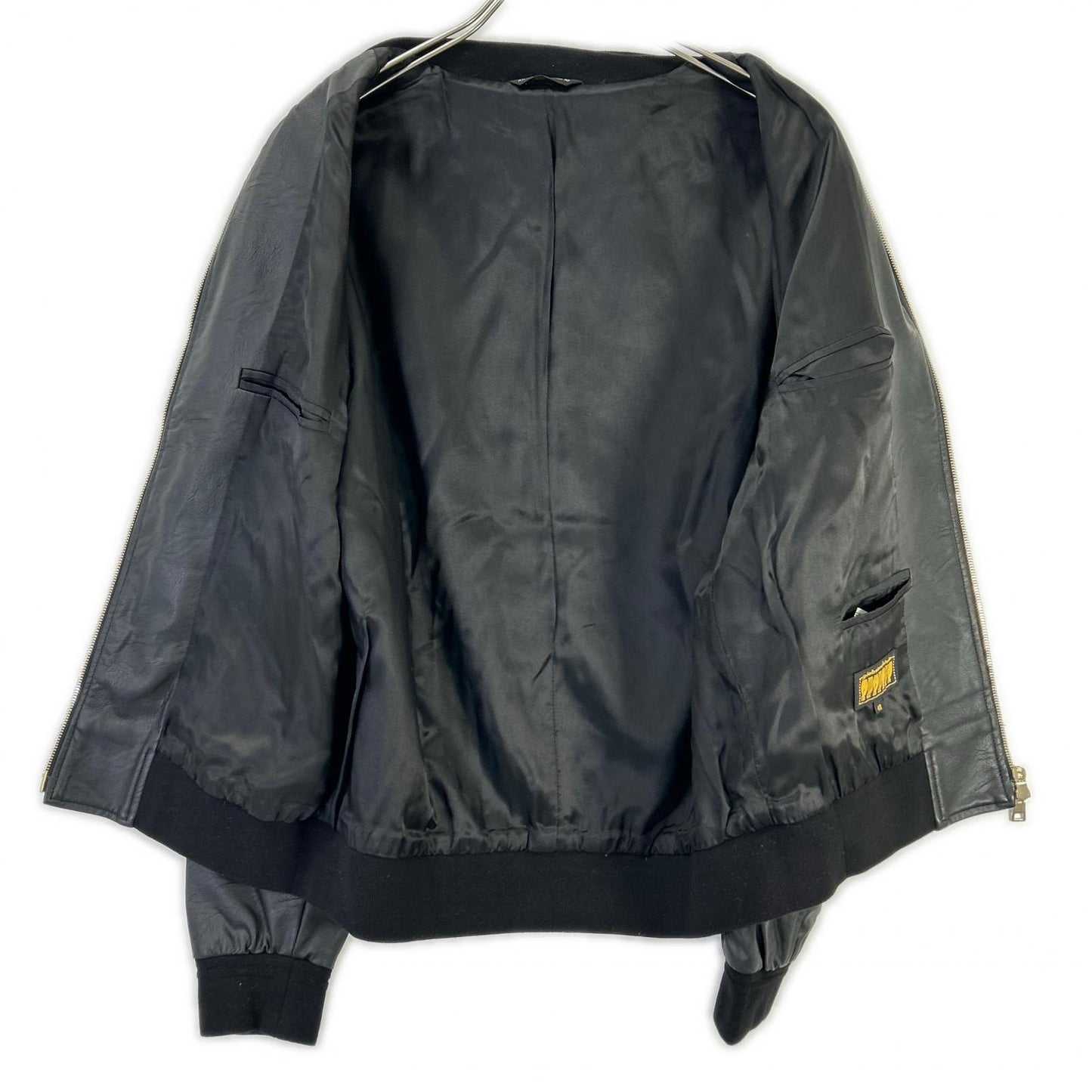 giab's ARCHIVIO ジャブスアルキヴィオ A5419 ブラック BARDI GOLD シンセティックレザー ジップアップ ブルゾン ジャケット