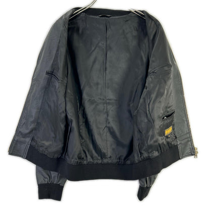 giab's ARCHIVIO ジャブスアルキヴィオ A5419 ブラック BARDI GOLD シンセティックレザー ジップアップ ブルゾン ジャケット