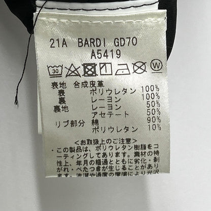 giab's ARCHIVIO ジャブスアルキヴィオ A5419 ブラック BARDI GOLD シンセティックレザー ジップアップ ブルゾン ジャケット