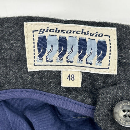 giab's ARCHIVIO ジャブスアルキヴィオ A7072U グレー MASACCIO/マサッチョ ウォッシャブル ウールソリッドパンツ ボトムス