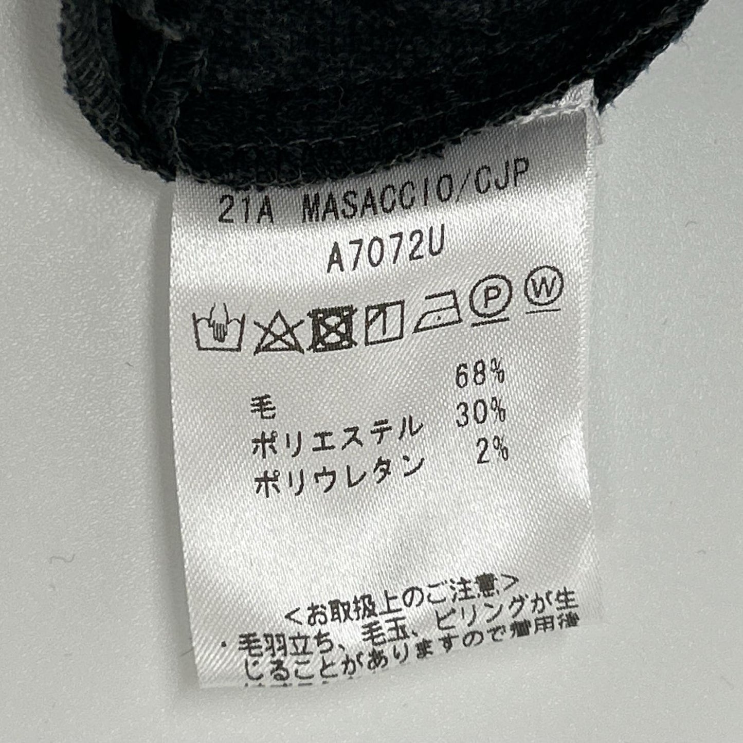 giab's ARCHIVIO ジャブスアルキヴィオ A7072U グレー MASACCIO/マサッチョ ウォッシャブル ウールソリッドパンツ ボトムス
