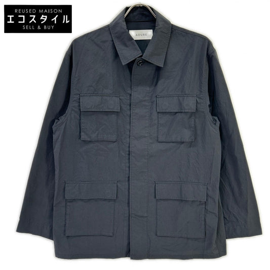 AOURE アウール AMFC244016 24年製 ネイビー マッドシャイン4パッチシャツアウター ジャケット