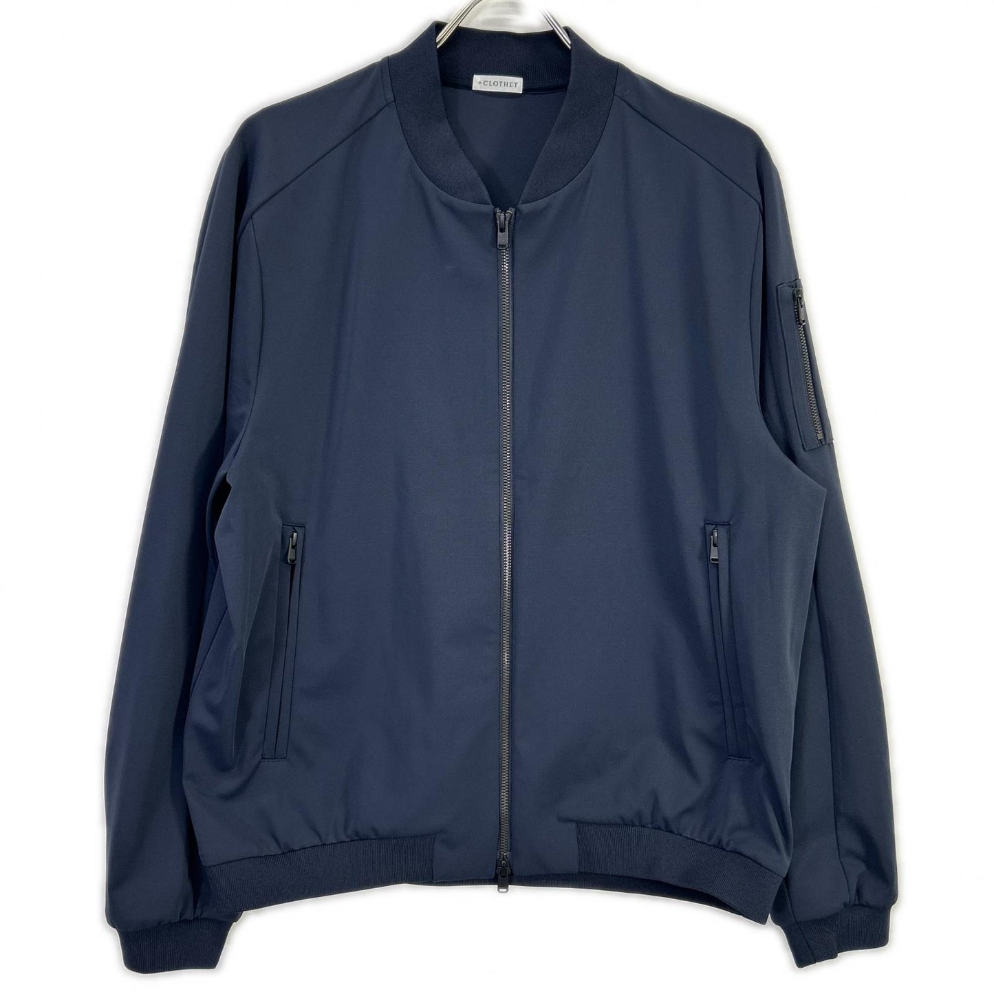 #NAME? Cross Closet CLG-50001 Navy Matte Twist Flight Jacket Matte Twist Flight Jacket Tops