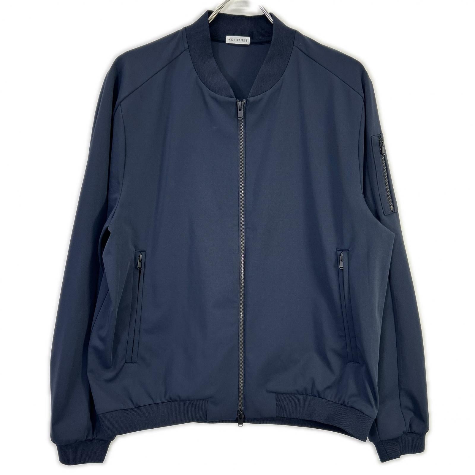 #NAME? Cross Closet CLG-50001 Navy Matte Twist Flight Jacket Matte Twist Flight Jacket Tops