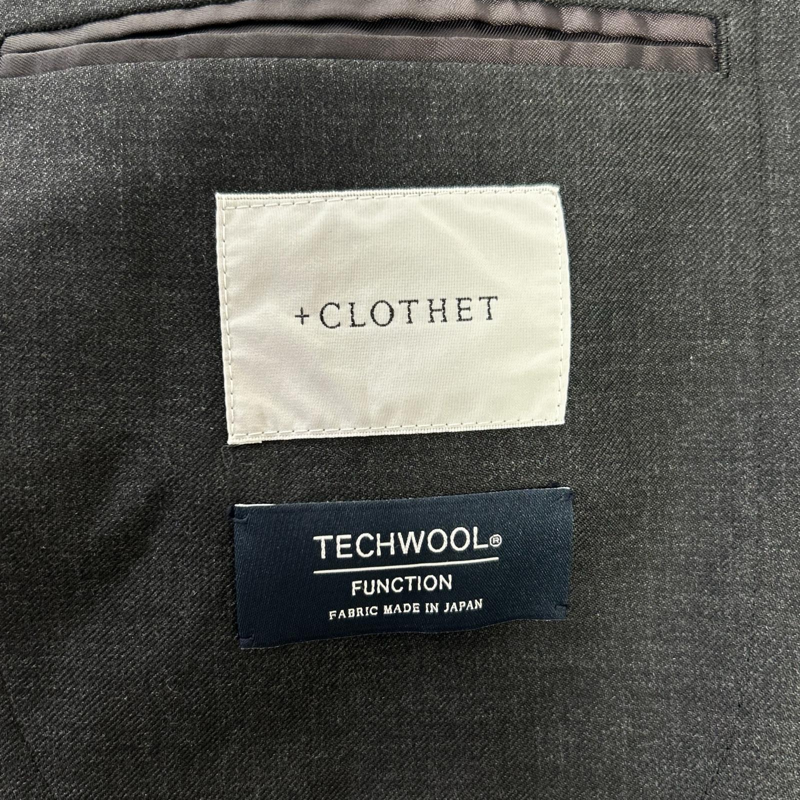 +CLOTHET クロスクローゼット CLG-40024 チャコール Twill Tailored Jacket ウォッシャブルツイルテーラードジャケット ジャケット