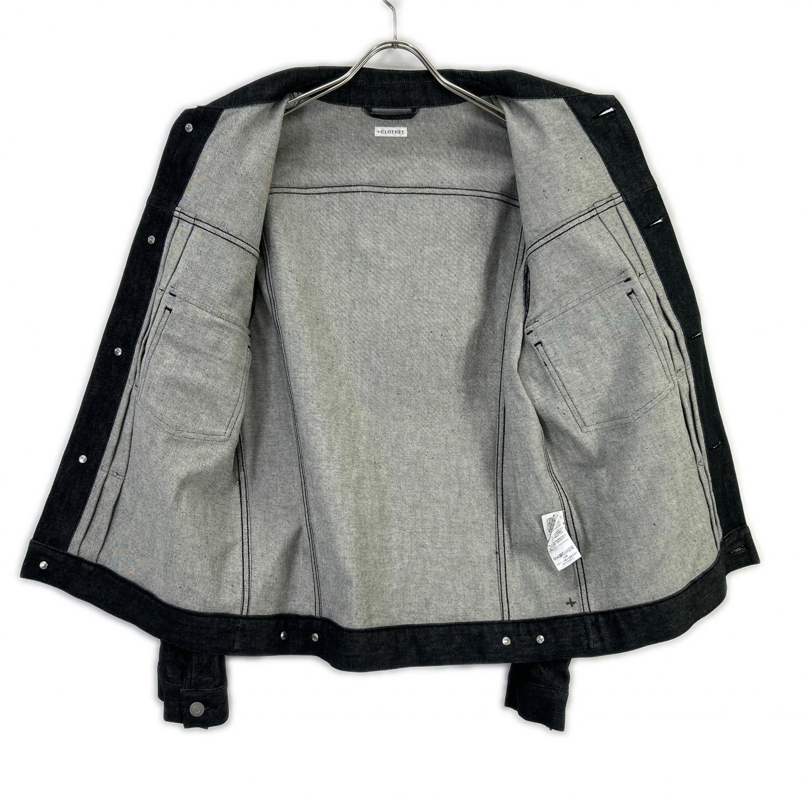 +CLOTHET クロスクローゼット CLG-40017 ブラック リアクティブデニム2ndタイプGジャン ジャケット