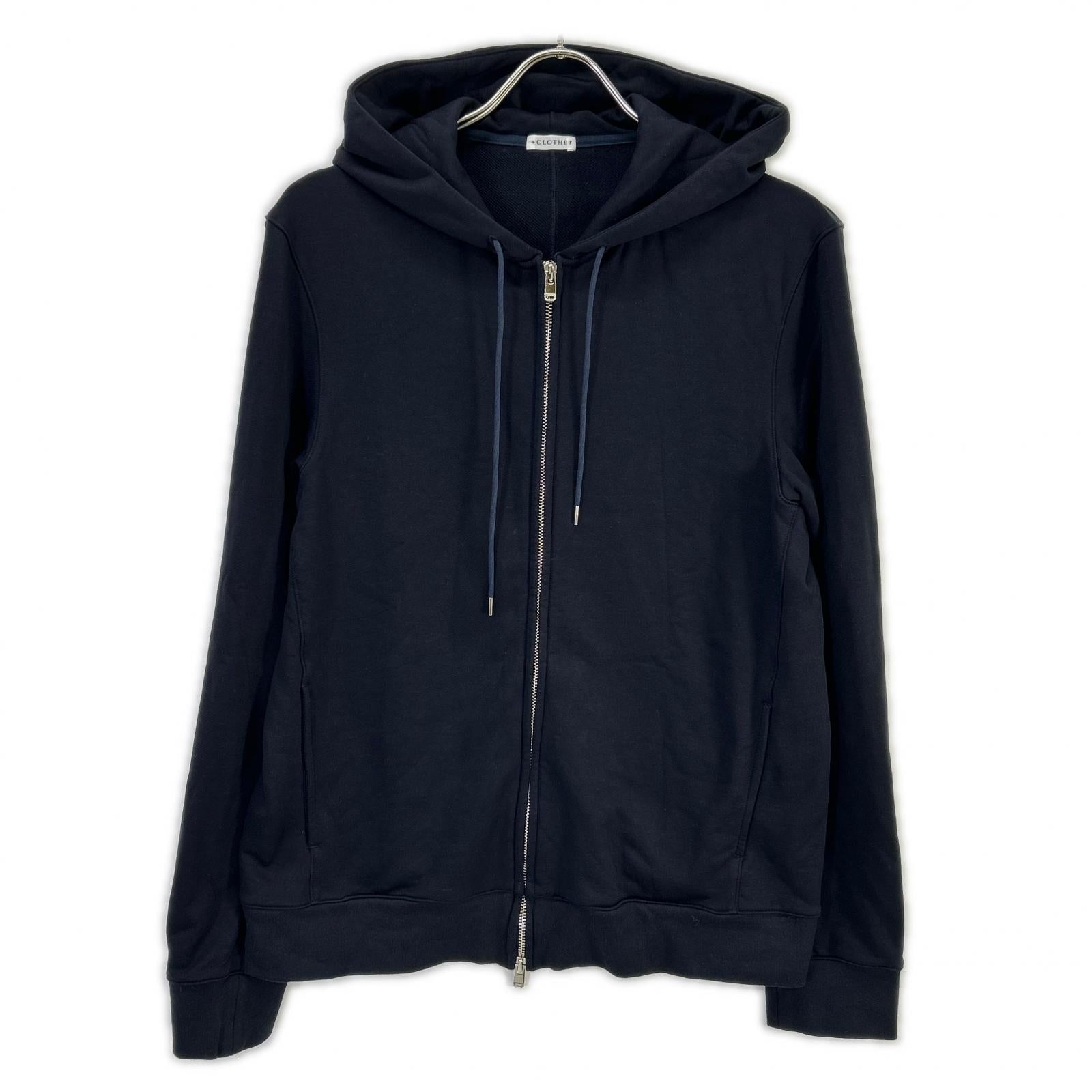 +CLOTHET クロスクローゼット CLP-70029 ネイビー Urake Zip Up Hoodie スビンプラチナム裏毛ジャケット ジャケット