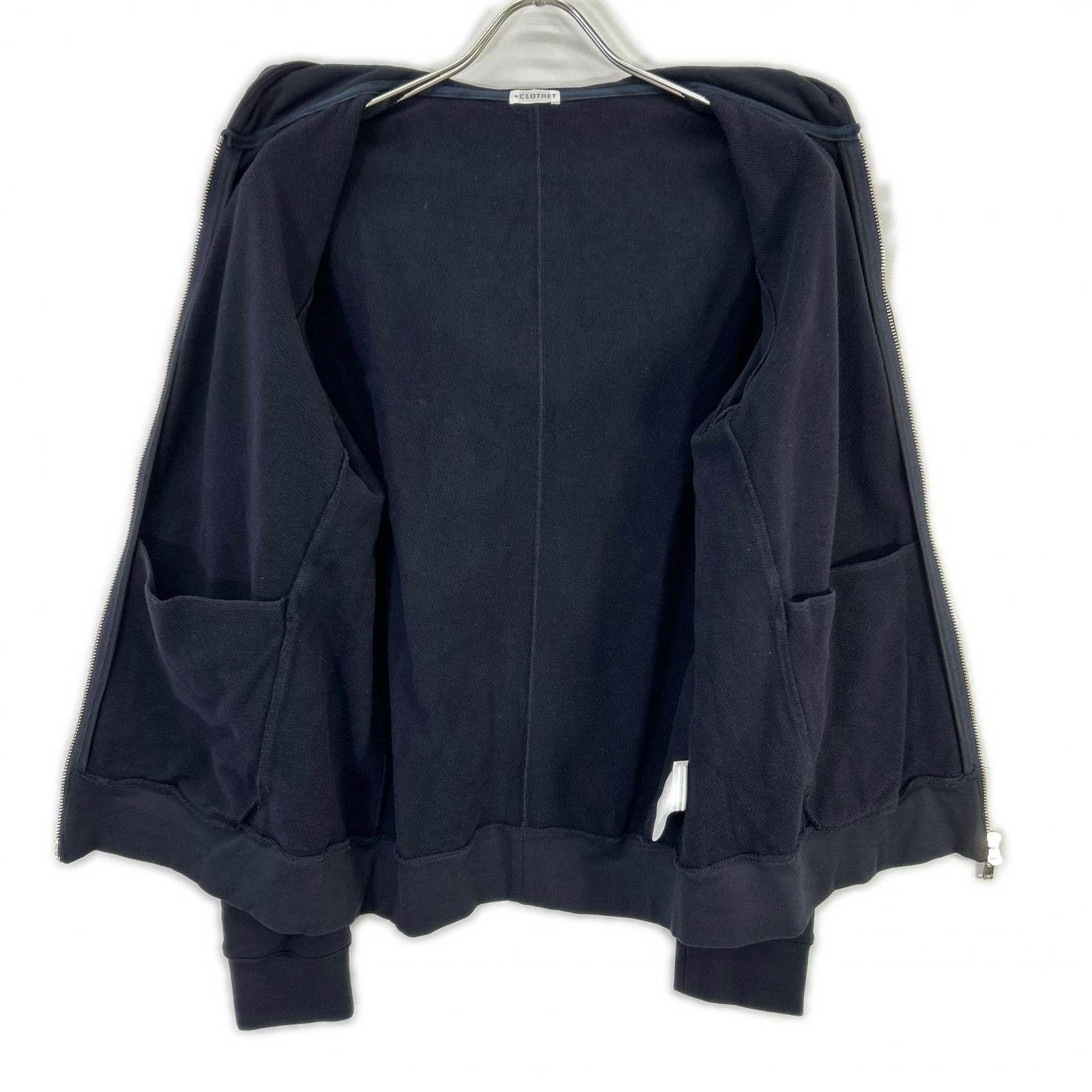 +CLOTHET クロスクローゼット CLP-70029 ネイビー Urake Zip Up Hoodie スビンプラチナム裏毛ジャケット ジャケット