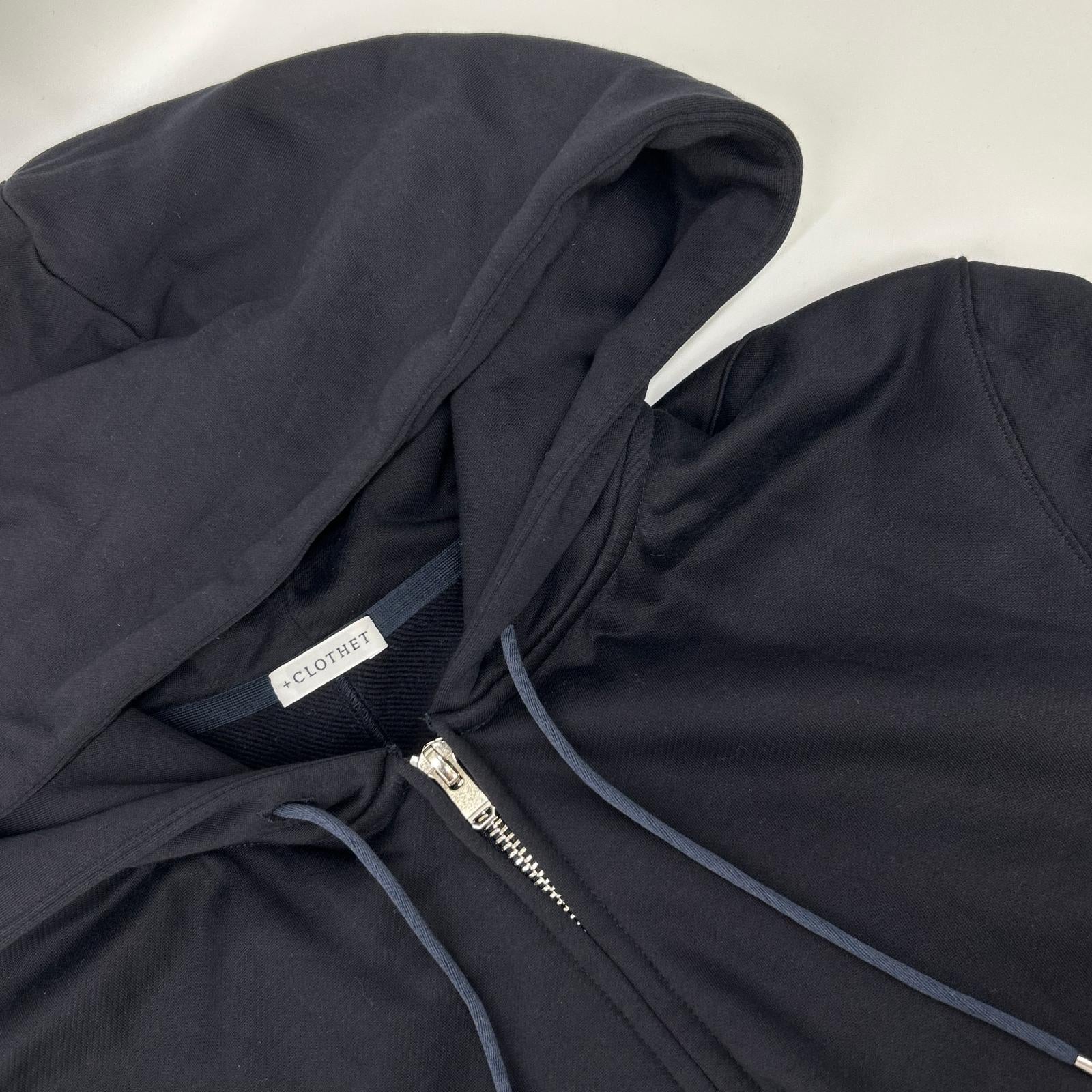 +CLOTHET クロスクローゼット CLP-70029 ネイビー Urake Zip Up Hoodie スビンプラチナム裏毛ジャケット ジャケット