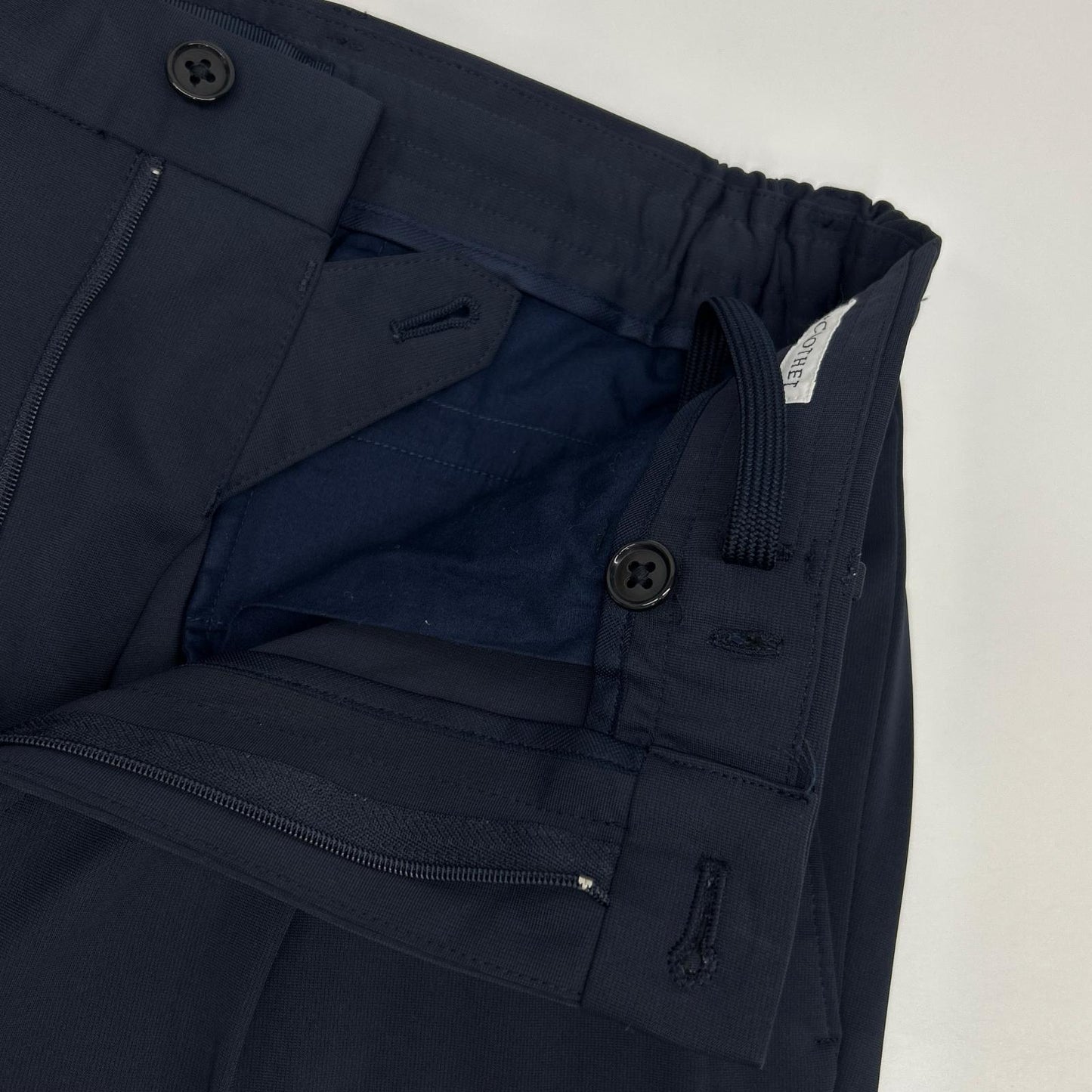 +CLOTHET クロスクローゼット CLG-20013 ネイビー Matte Twist Easy Trousers マットツイストイージートラウザー ボトムス