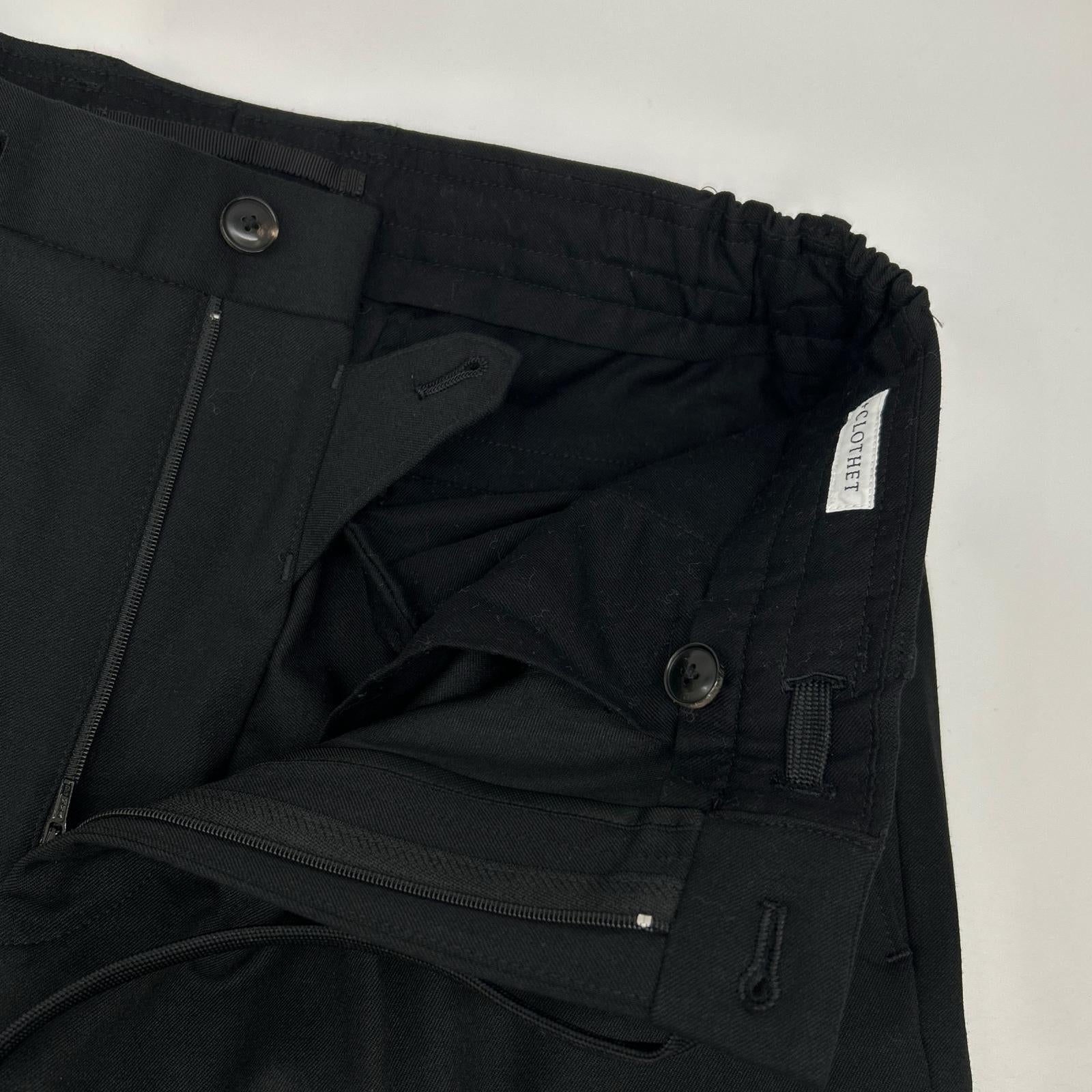 #NAME? Cross Closet CLG-20035 Black 2-Way Stretch Cargo Trousers Cargo Trousers Pants Bottoms
