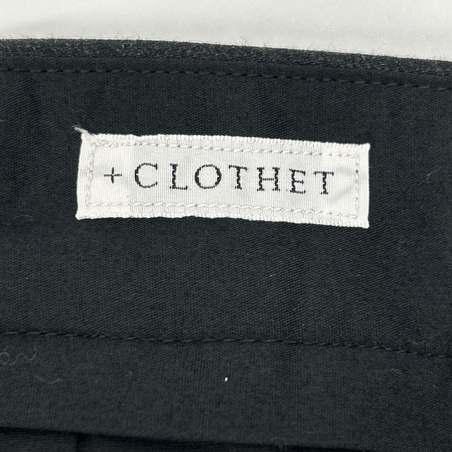 +CLOTHET クロスクローゼット CLG-20044 チャコール Twill Two Pleats Trousers ツイルツープリーツトラウザー ボトムス