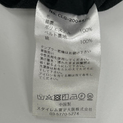 #NAME? Cross Closet CLG-20044 Charcoal Twill Two-Pleat Trousers Twill Two-Pleat Trousers Bottoms