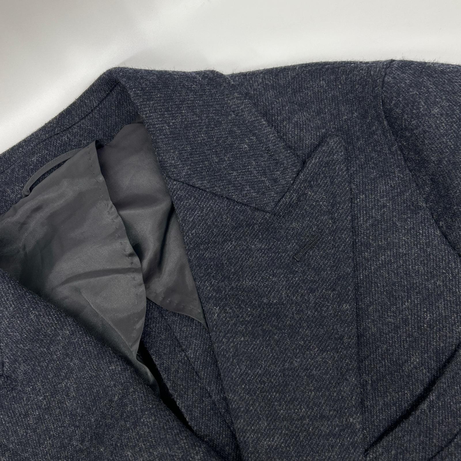 UNIVERSAL LANGUAGE Universal Language 506155 Navy Wool Double-Breasted Coat Coat