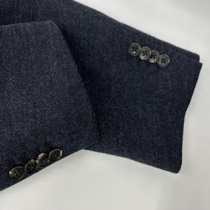 UNIVERSAL LANGUAGE Universal Language 506155 Navy Wool Double-Breasted Coat Coat