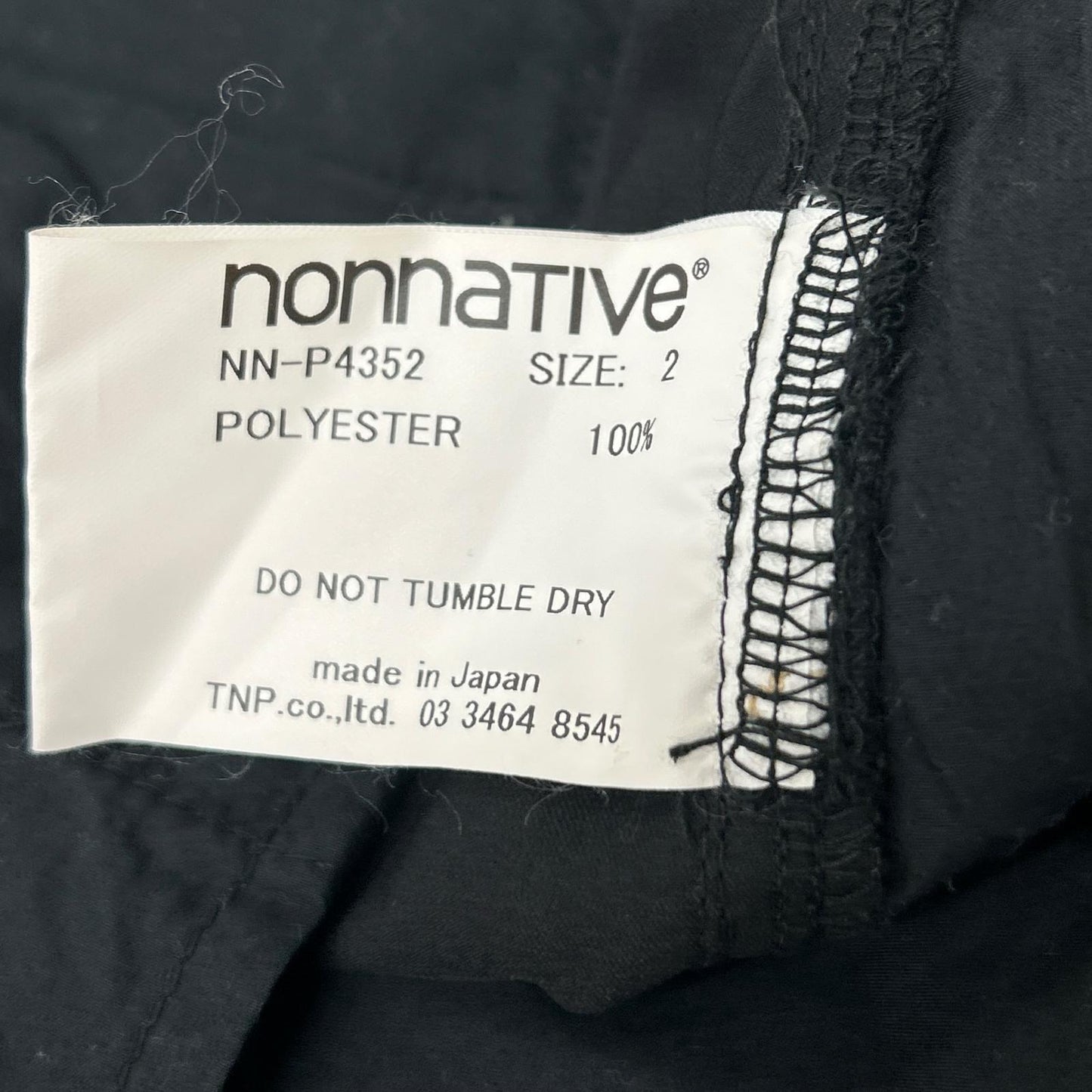 nonnative ノンネイティブ 【×GRAMICCI】NN-P4352 23AW ブラック WALKER EASY PANTS POLY TWILL STRETCH SOLOTEX イージーパンツ ボトムス