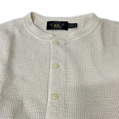 RRL ダブルアールエル アイボリー コットン サーマル ワッフル ヘンリーネックシャツ トップス