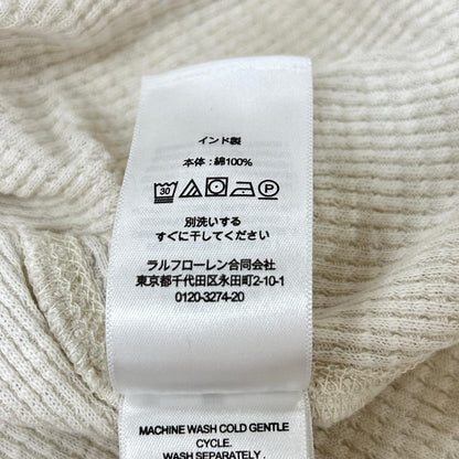 RRL ダブルアールエル アイボリー コットン サーマル ワッフル ヘンリーネックシャツ トップス