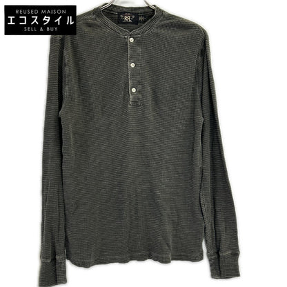 RRL ダブルアールエル チャコール コットン サーマル ワッフル ヘンリーネックシャツ トップス