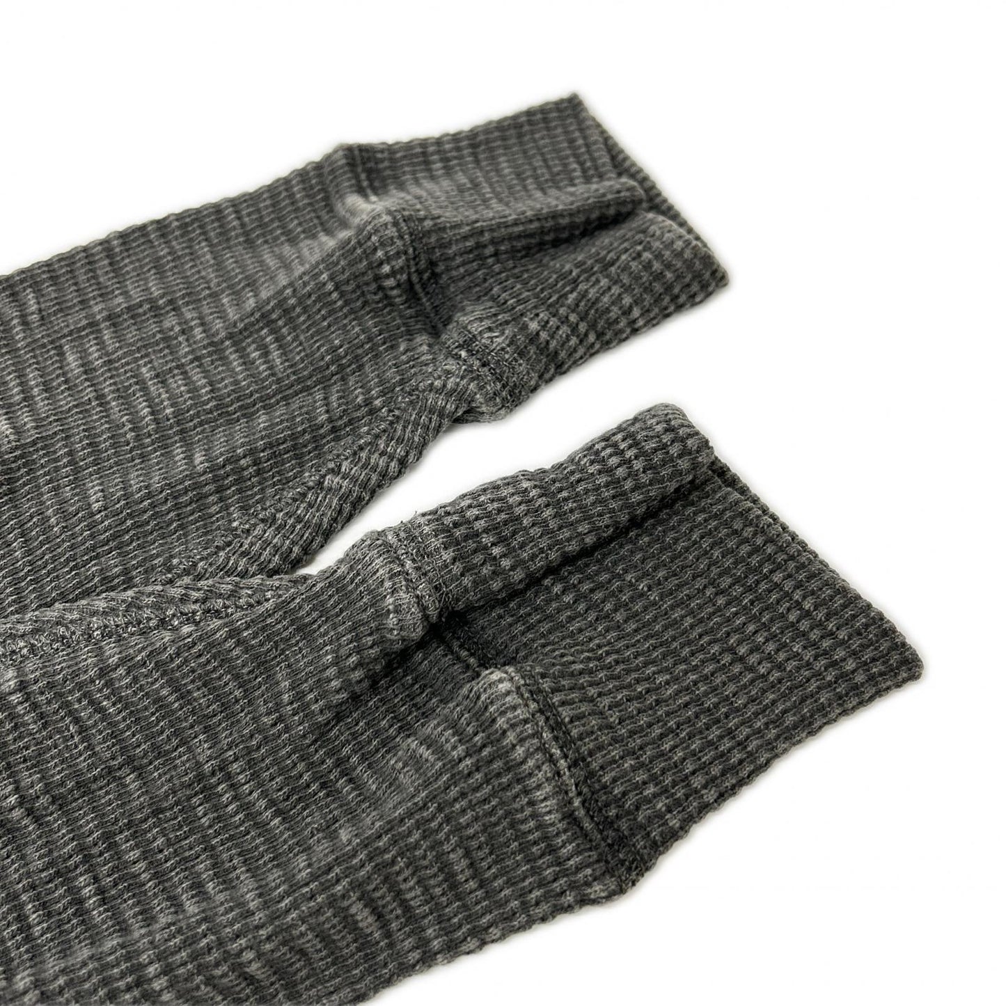 RRL ダブルアールエル チャコール コットン サーマル ワッフル ヘンリーネックシャツ トップス