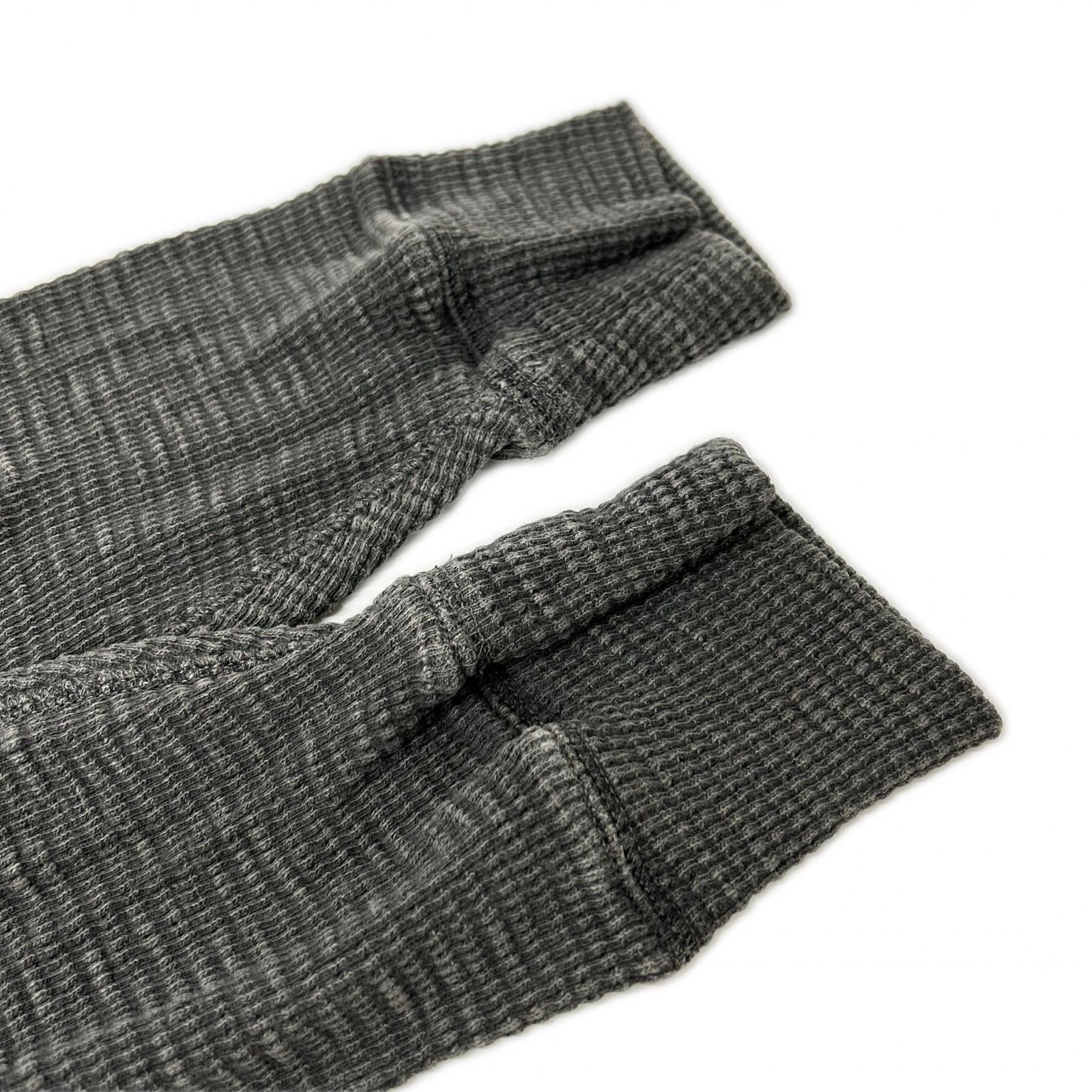 RRL ダブルアールエル チャコール コットン サーマル ワッフル ヘンリーネックシャツ トップス