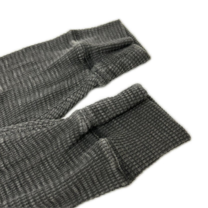 RRL ダブルアールエル チャコール コットン サーマル ワッフル ヘンリーネックシャツ トップス