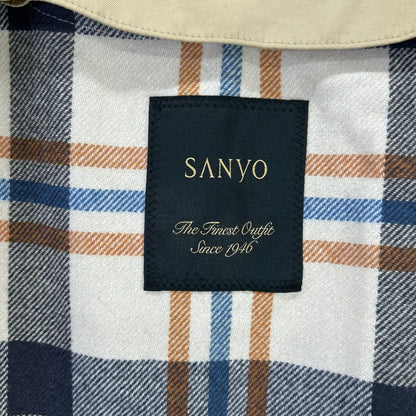 SANYO SANYO beige checked lining 100 Year Coat trench coat with liner coat