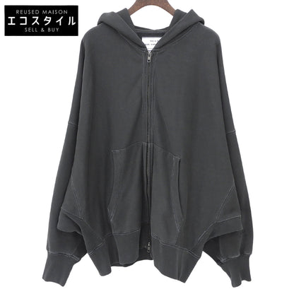 MEAN MACHINE AGE ミーンマシーンエイジ 美品 W-ZIP クロップドフーディ トップス ウォッシュドブラック MMA-010FW トップス