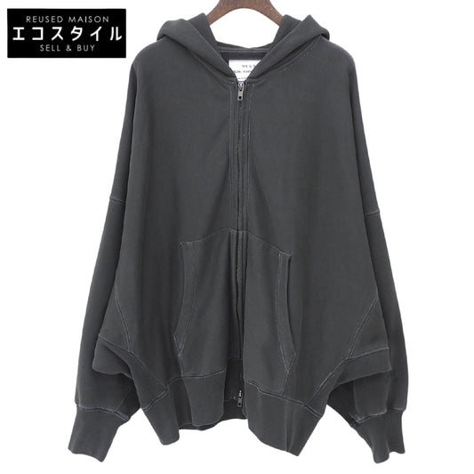 MEAN MACHINE AGE ミーンマシーンエイジ 美品 W-ZIP クロップドフーディ トップス ウォッシュドブラック MMA-010FW トップス