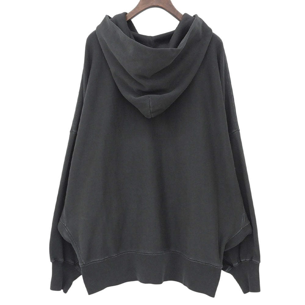 MEAN MACHINE AGE ミーンマシーンエイジ 美品 W-ZIP クロップドフーディ トップス ウォッシュドブラック MMA-010FW トップス