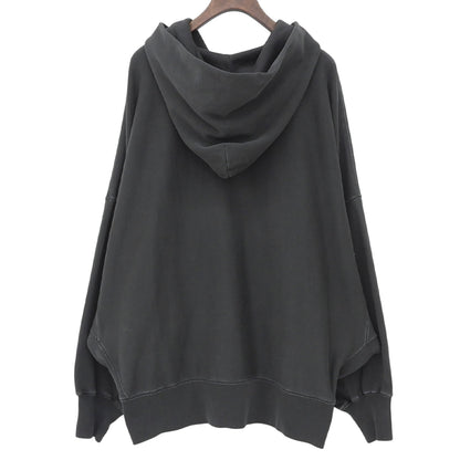 MEAN MACHINE AGE ミーンマシーンエイジ 美品 W-ZIP クロップドフーディ トップス ウォッシュドブラック MMA-010FW トップス
