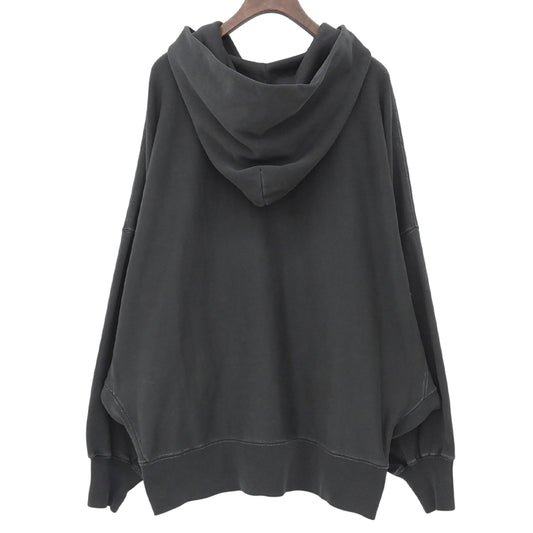 MEAN MACHINE AGE ミーンマシーンエイジ 美品 W-ZIP クロップドフーディ トップス ウォッシュドブラック MMA-010FW トップス