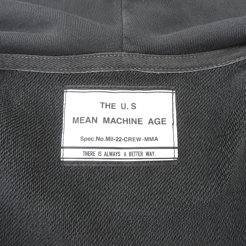 MEAN MACHINE AGE ミーンマシーンエイジ 美品 W-ZIP クロップドフーディ トップス ウォッシュドブラック MMA-010FW トップス