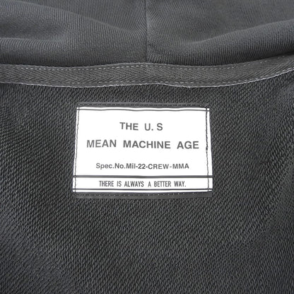 MEAN MACHINE AGE ミーンマシーンエイジ 美品 W-ZIP クロップドフーディ トップス ウォッシュドブラック MMA-010FW トップス