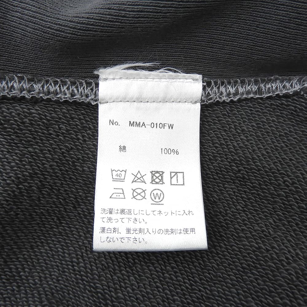 MEAN MACHINE AGE ミーンマシーンエイジ 美品 W-ZIP クロップドフーディ トップス ウォッシュドブラック MMA-010FW トップス