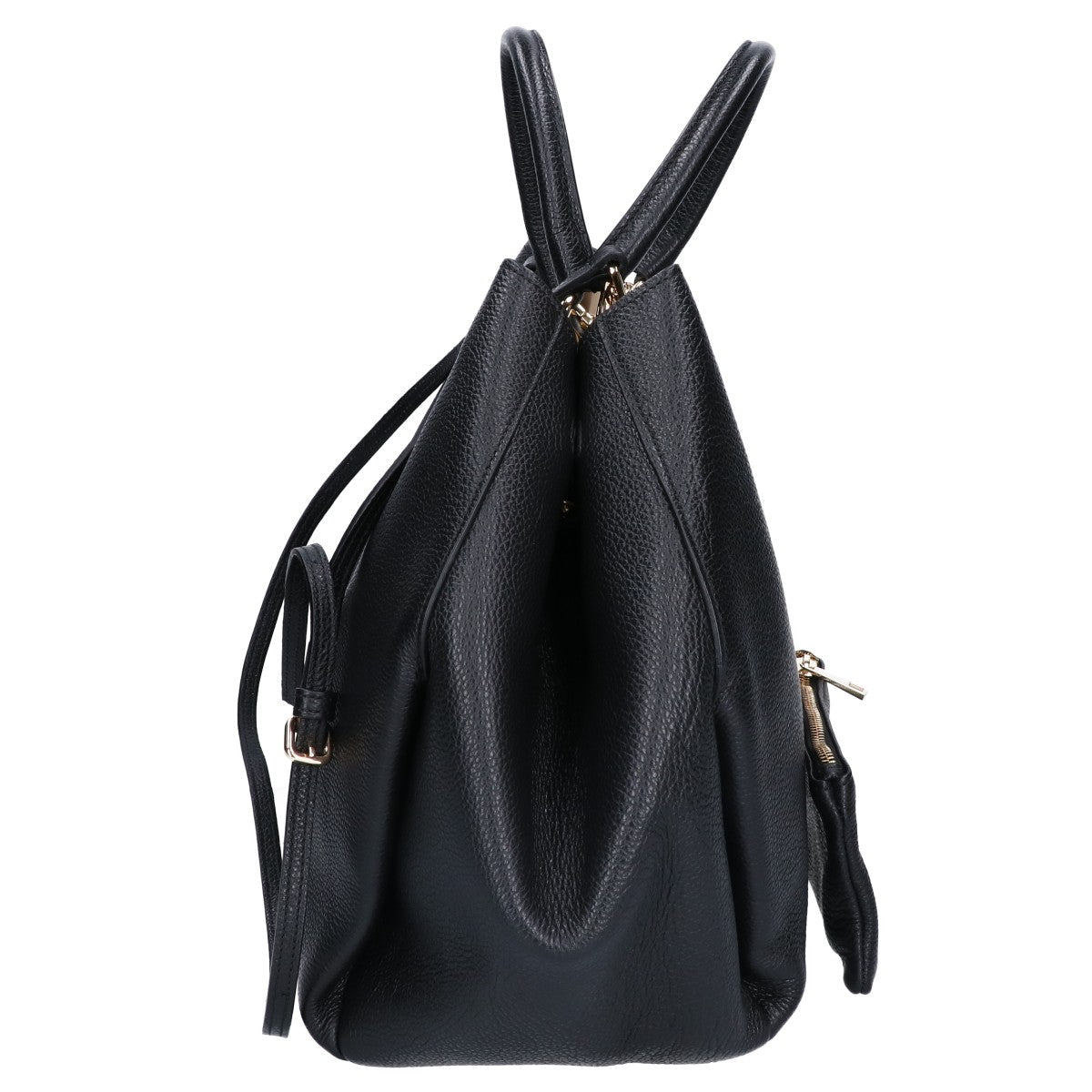 Manuel MILANO マニュエルミラノ 【美品】6367 フォルムレザー ポーチ付 2WAYショルダー トートバッグ