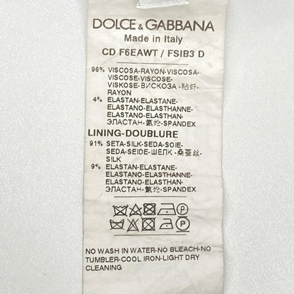 DOLCE&GABBANA ドルチェアンドガッバーナ 25ss　ブラック 花柄 ノースリーブレーヨンワンピースドレス ワンピース