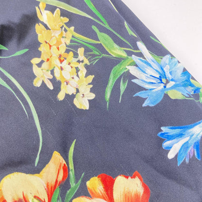 DOLCE&GABBANA ドルチェアンドガッバーナ 25ss　ブラック 花柄 ノースリーブレーヨンワンピースドレス ワンピース