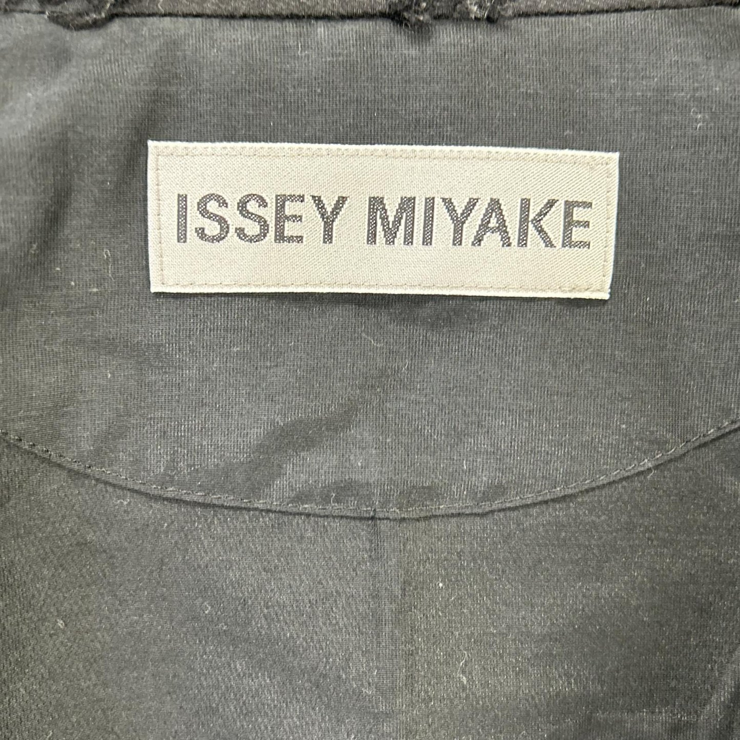 ISSEY MIYAKE イッセイミヤケ 17AW IM74FD503 ブラック ウール 切替 ショールカラーコート コート