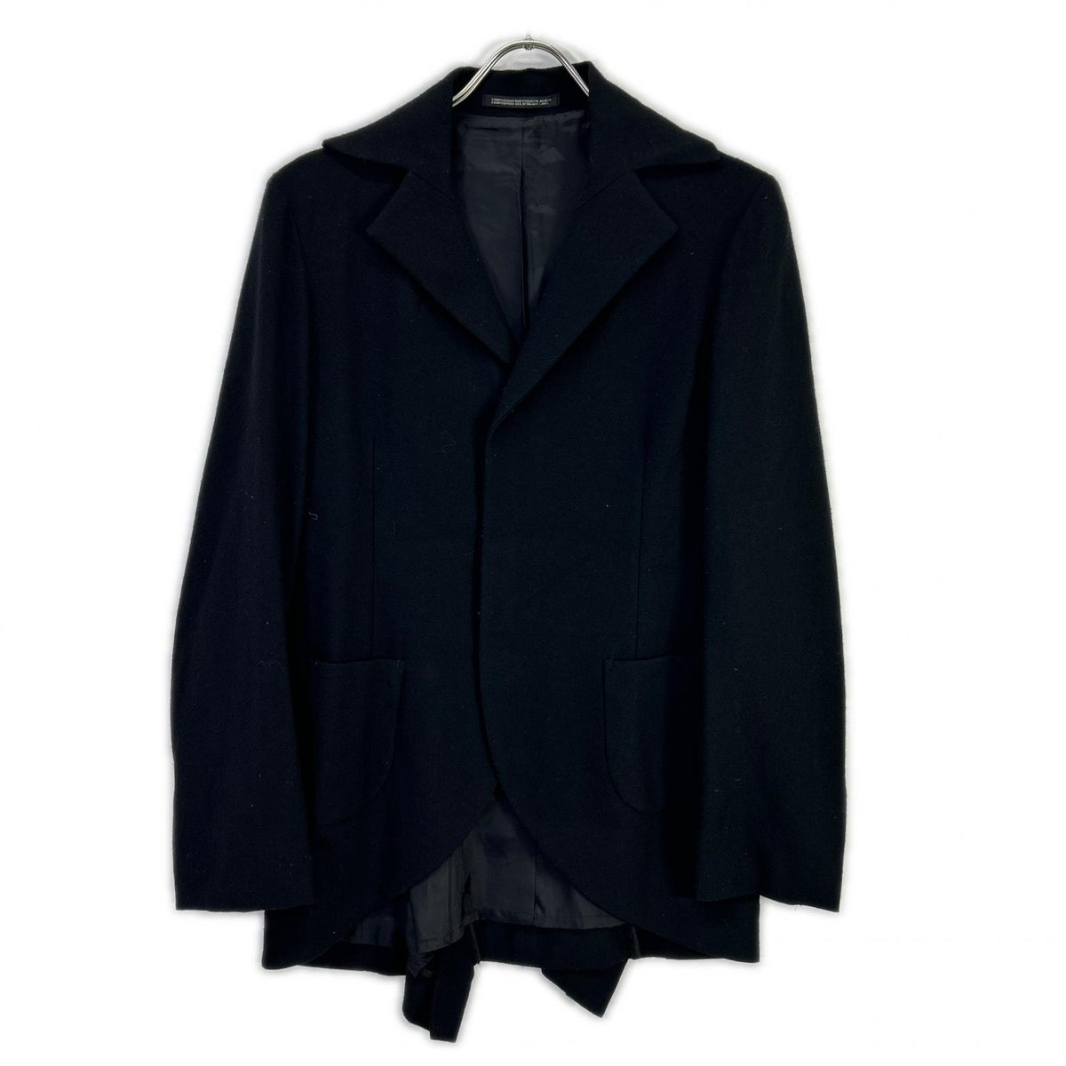 YOHJI YAMAMOTO +NOIR ヨウジヤマモトプリュスノアール ND-J03-101 ブラック ウール フィッシュテール シングルジャケット ジャケット