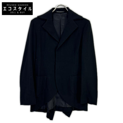 YOHJI YAMAMOTO +NOIR ヨウジヤマモトプリュスノアール ND-J03-101 ブラック ウール フィッシュテール シングルジャケット ジャケット