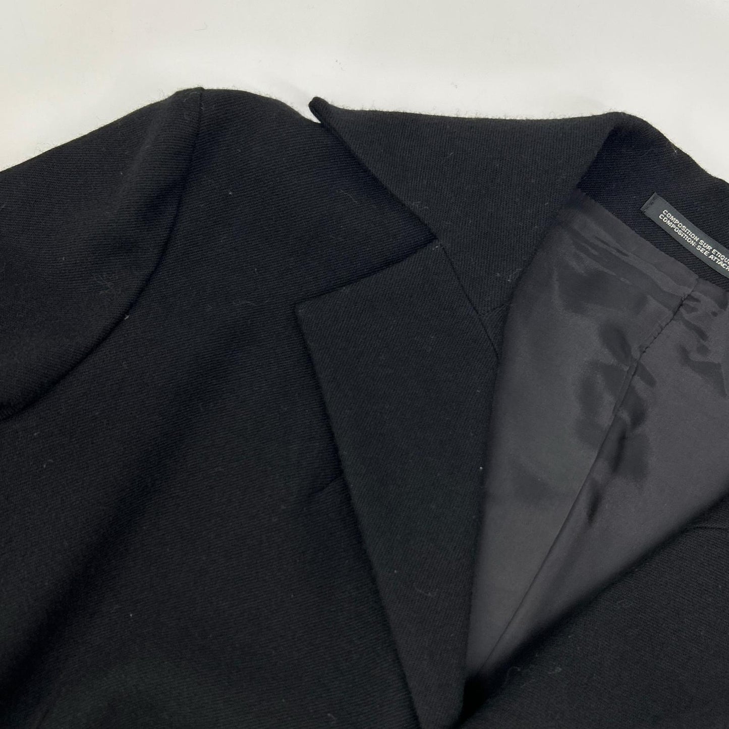 YOHJI YAMAMOTO +NOIR ヨウジヤマモトプリュスノアール ND-J03-101 ブラック ウール フィッシュテール シングルジャケット ジャケット