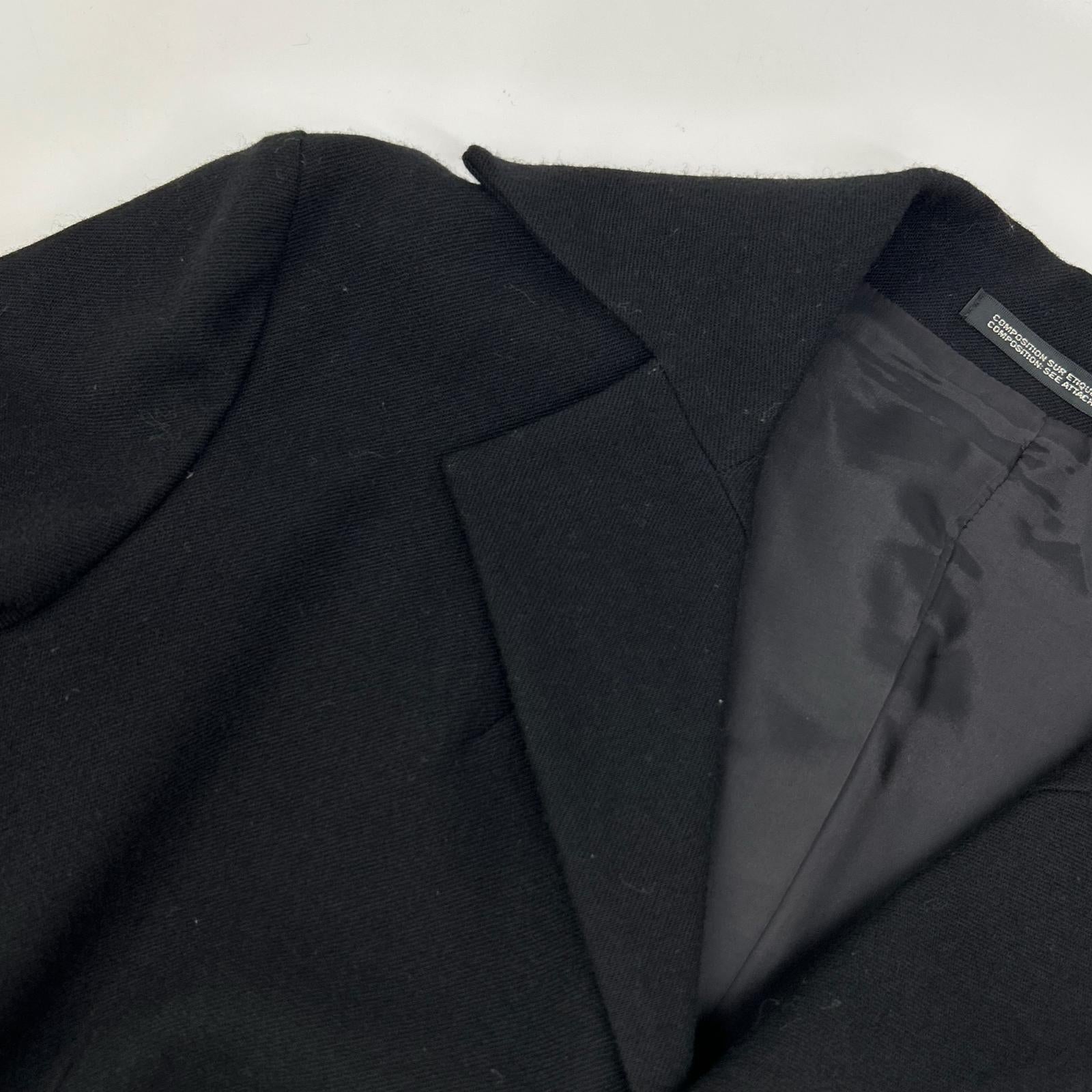 YOHJI YAMAMOTO +NOIR ヨウジヤマモトプリュスノアール ND-J03-101 ブラック ウール フィッシュテール シングルジャケット ジャケット