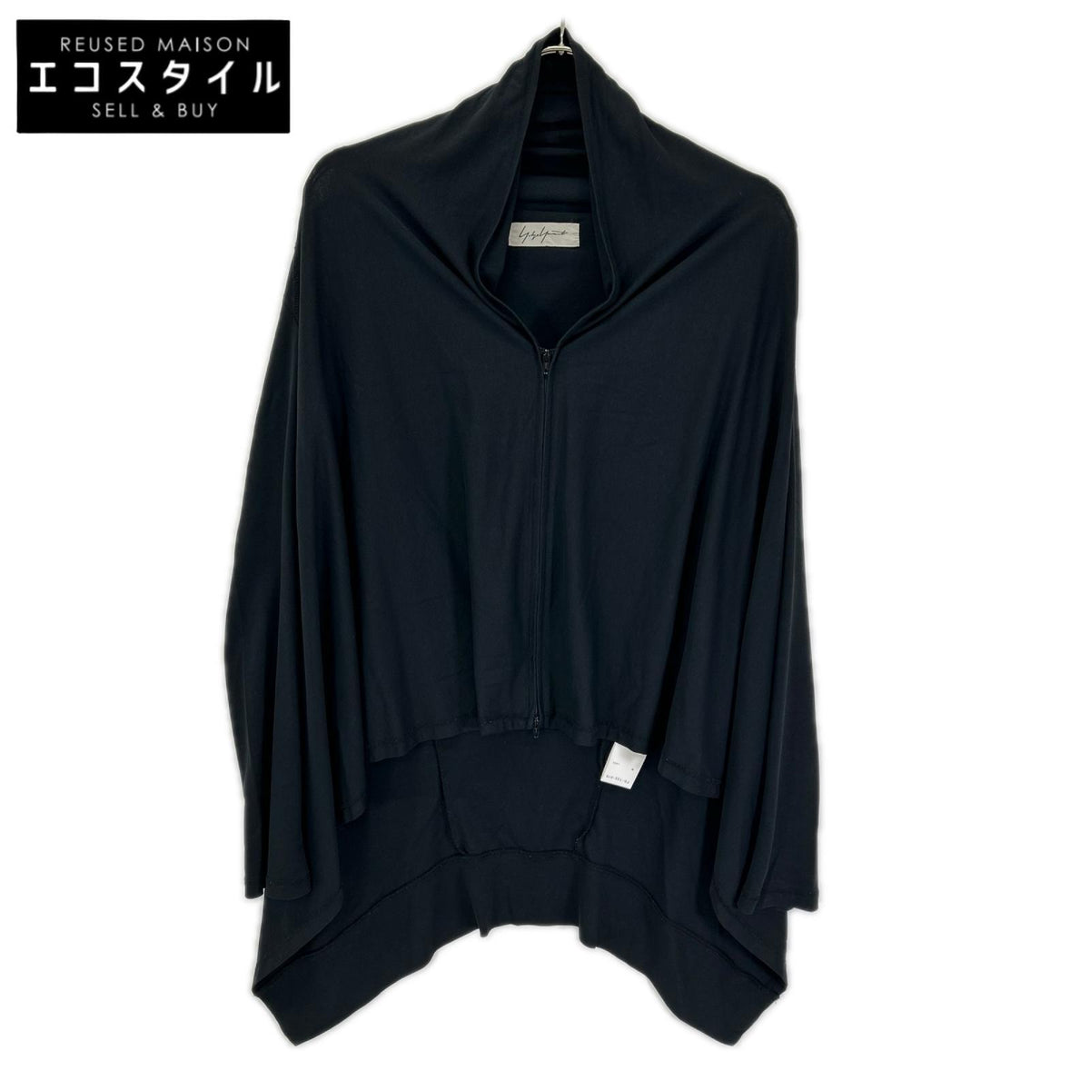 yohjiyamamoto ヨウジヤマモト FD-T22-076 ブラック ジップアップ バックロングシアージャケット ジャケット